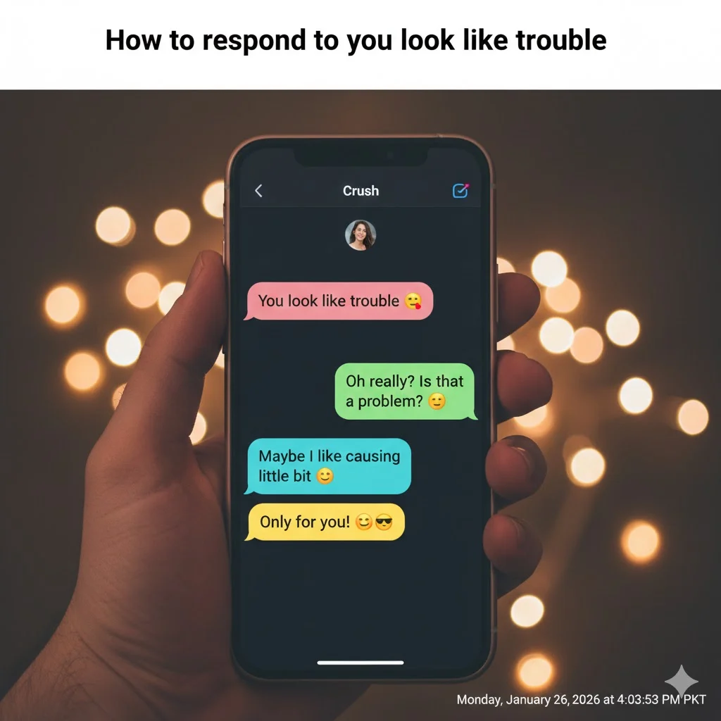 How to respond to you look like trouble