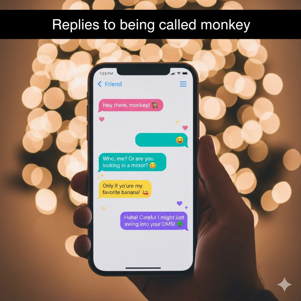 Replies to being called monkey