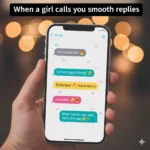 When a girl calls you smooth replies