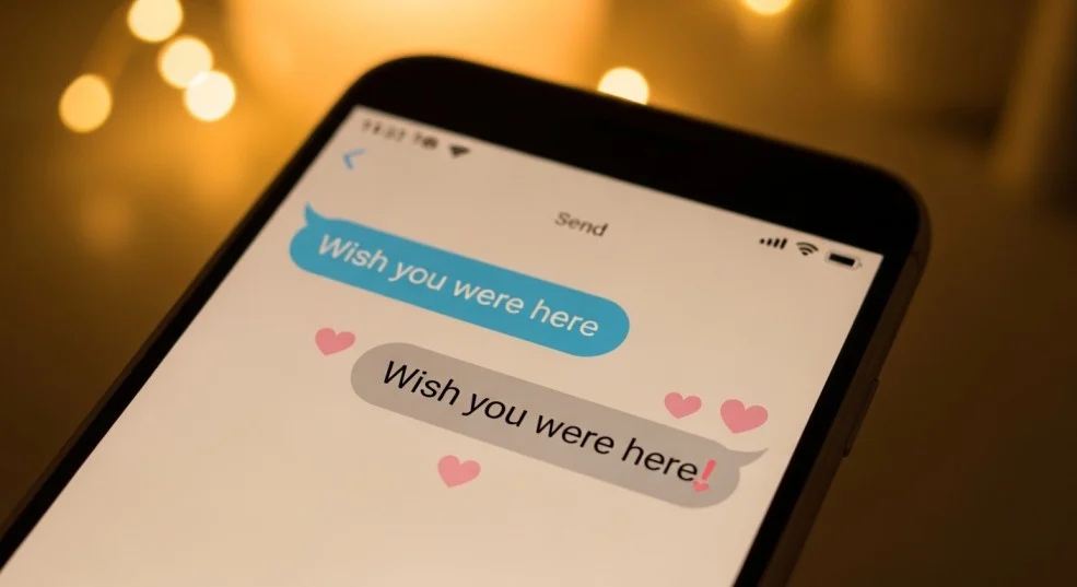 Reply to “wish you were here”