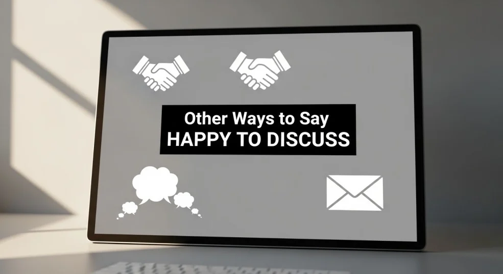other ways to say happy to discuss