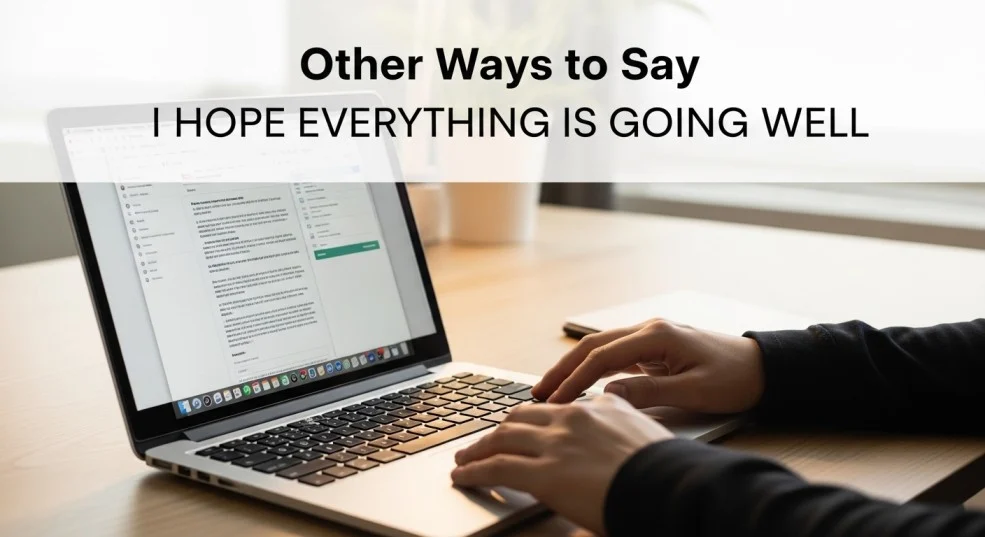 other ways to say i hope everything is going well