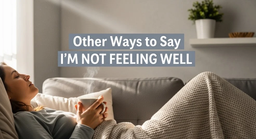 other ways to say i’m not feeling well