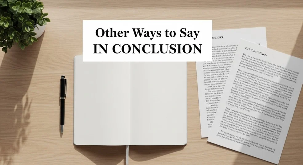 other ways to say in conclusion