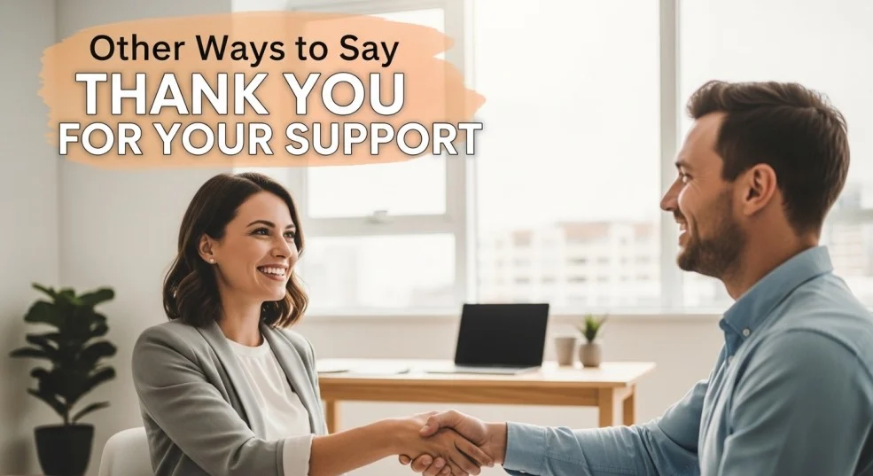 other ways to say thank you for your support