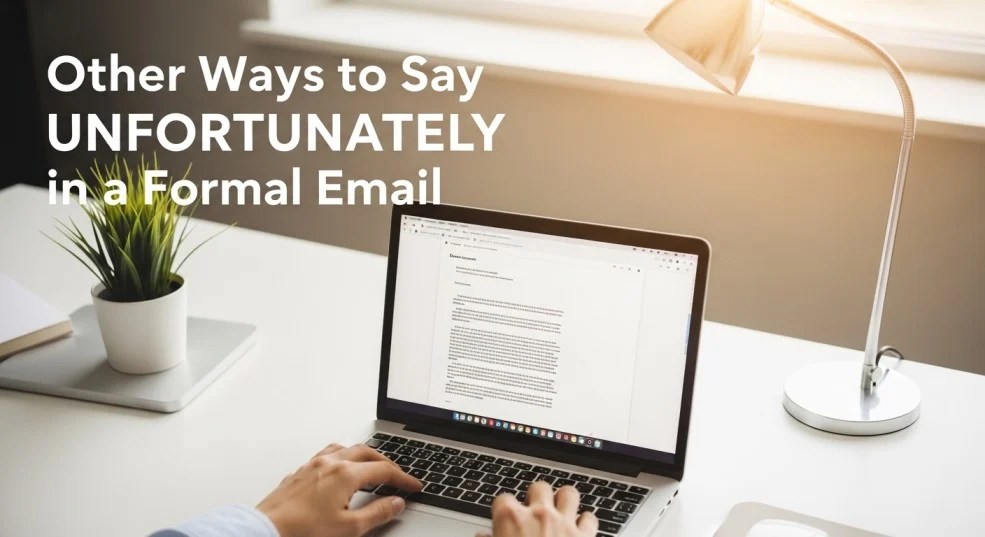 other ways to say unfortunately in a formal email
