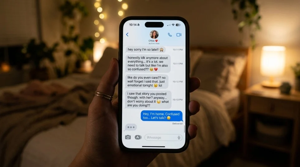 Meaning in text from a girl