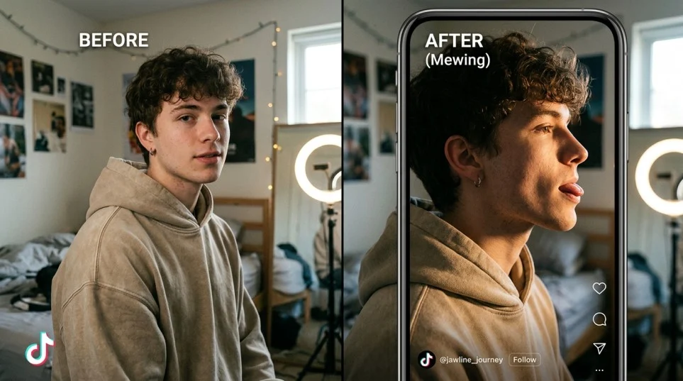 What does mewing mean on TikTok