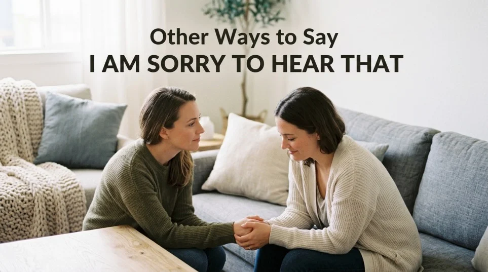 other ways to say i am sorry to hear that
