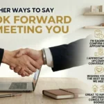 other ways to say i look forward to meeting you