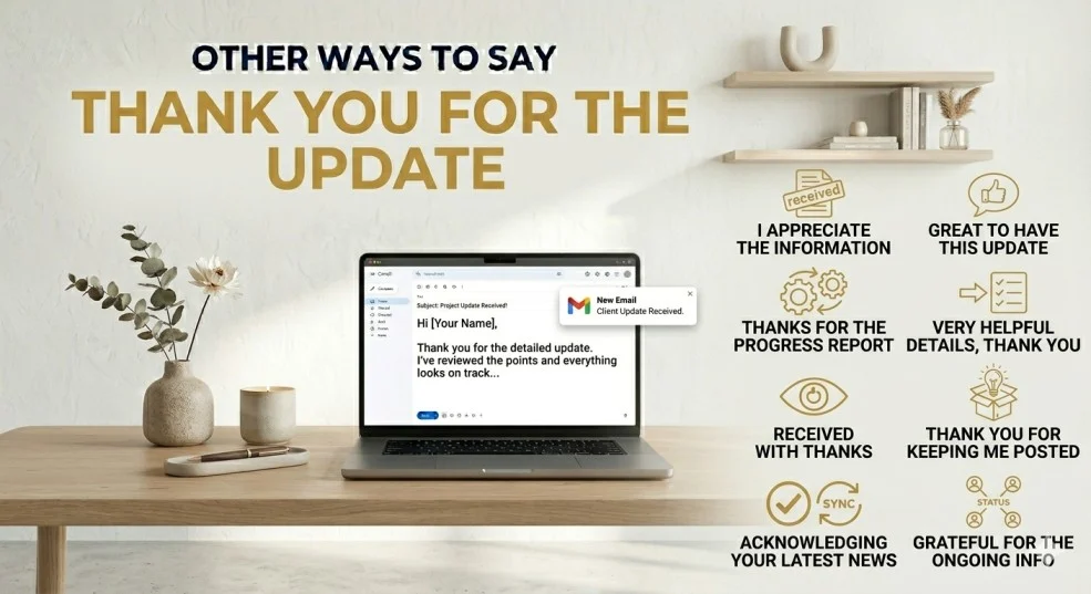 other ways to say thank you for the update