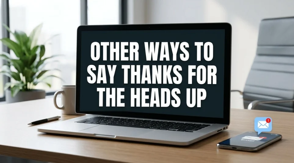 other ways to say thanks for the heads up