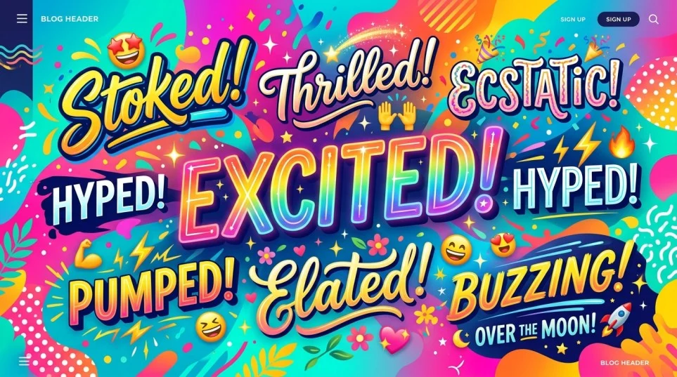 other ways to say excited