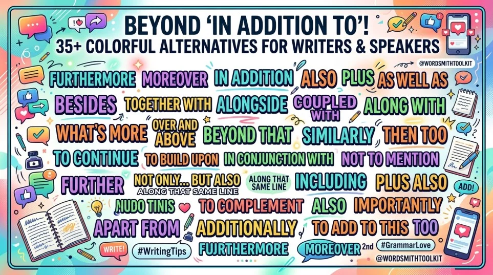 other ways to say in addition to