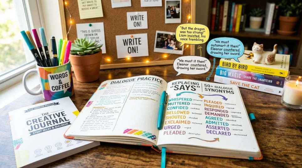 other ways to say says in writing